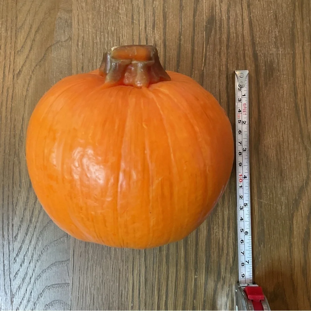 Crate&Barrel Pumpkin Candle 3 lbs 6” tall Halloween Thanksgiving Autumn Decor